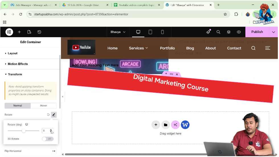 Apply Section Rotation