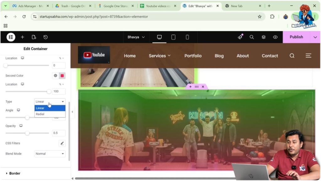 Change Gradient Type