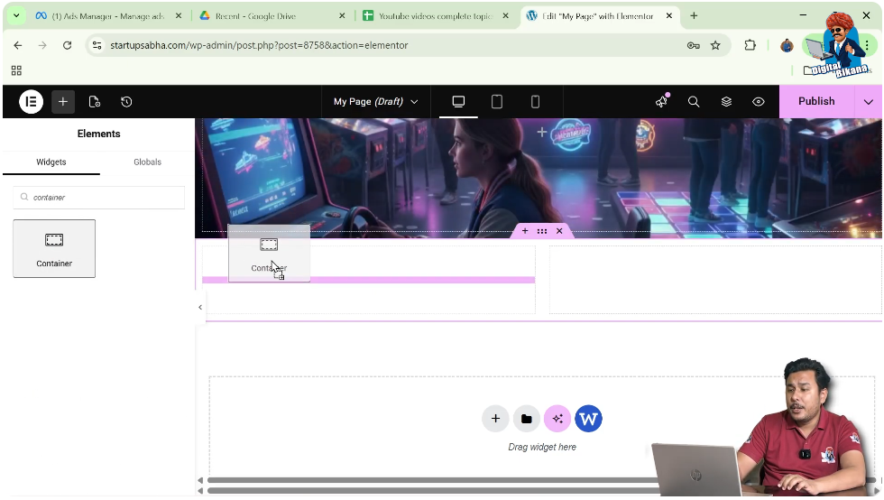 Drag and Drop Container