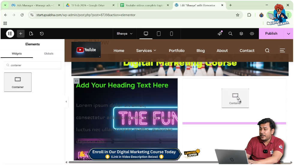 Drag and Drop Container