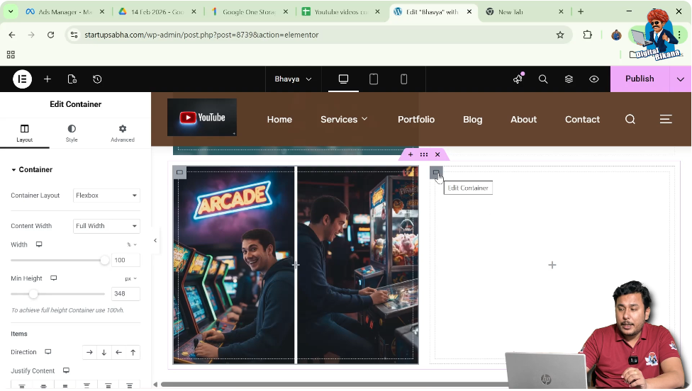 Edit Second Container