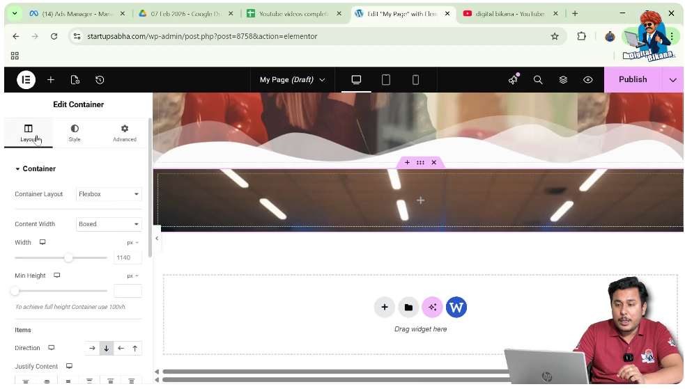 Go to Layout Settings