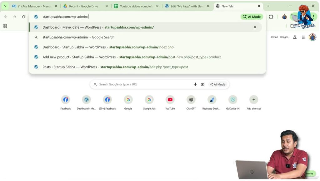 Go to WordPress Dashboard