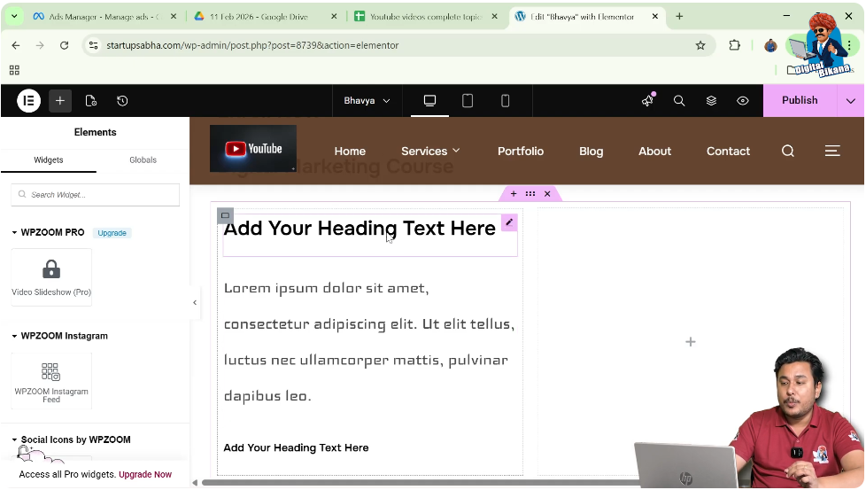 Hover Over the Heading