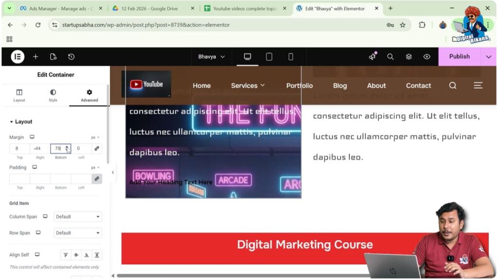 Modify Bottom Margin