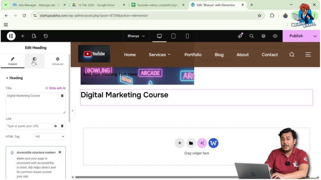 Open Style Tab