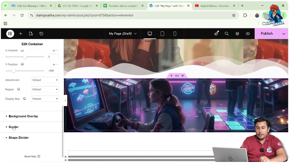 Scroll Down in Style Tab