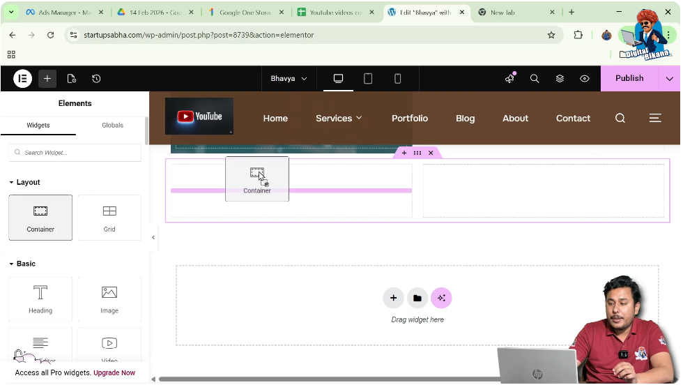 Drag and Drop Container
