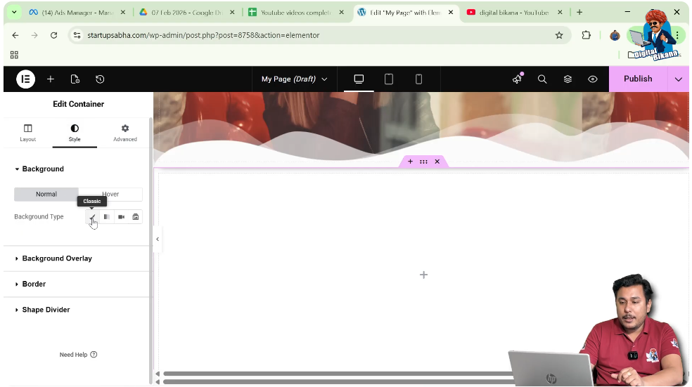 Select Background Type