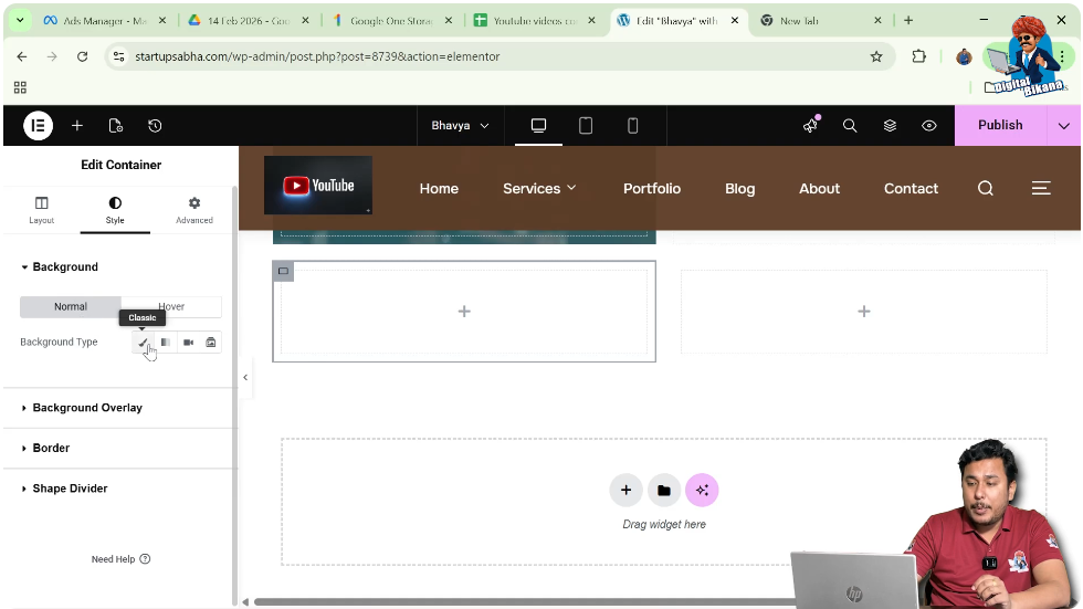 Select Background Type