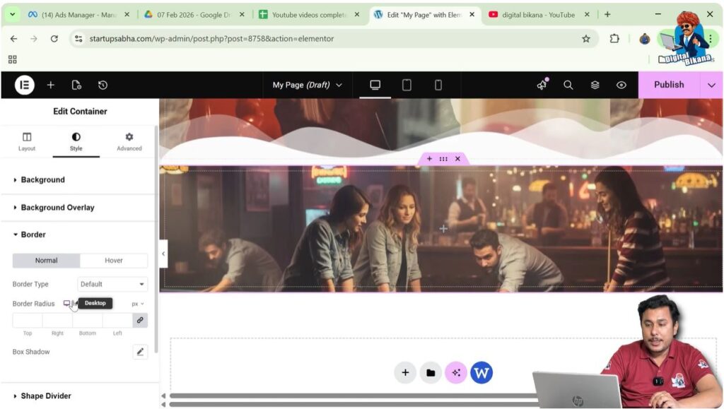 Select Border Type Option