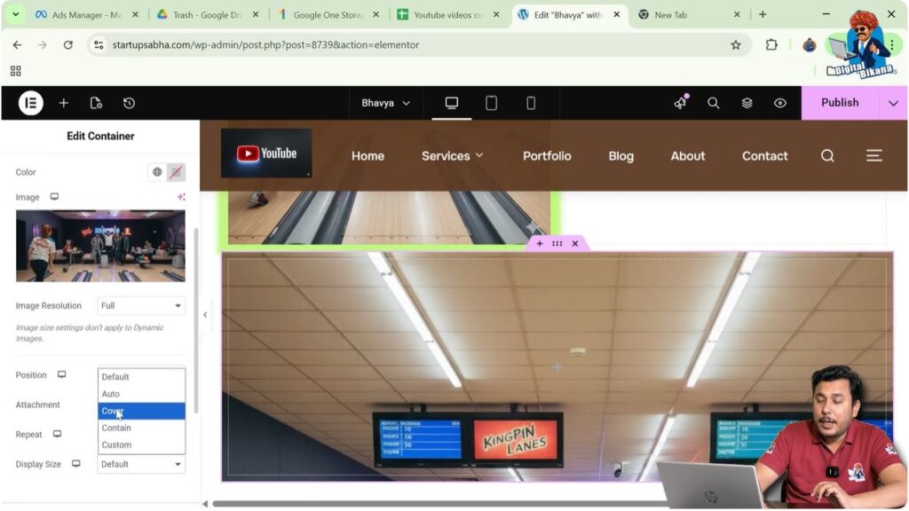 Set Display Size to Cover